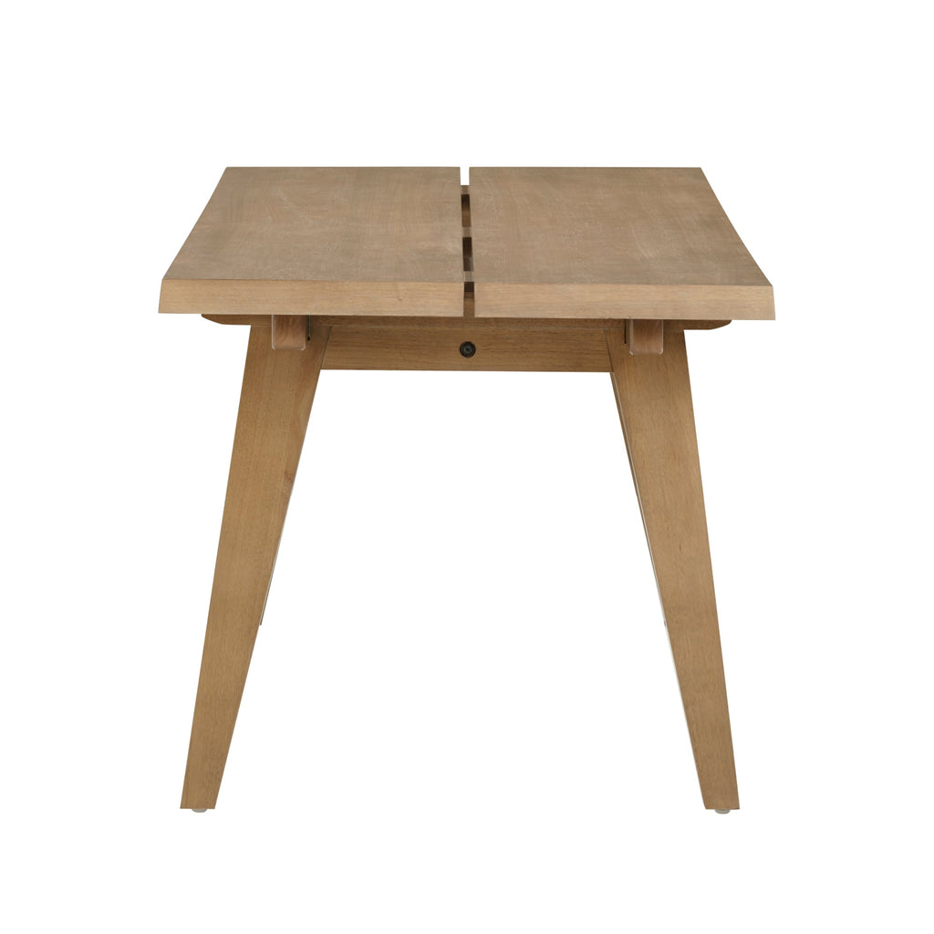 Modern Farmhouse Extendable Dining Table Light Brown