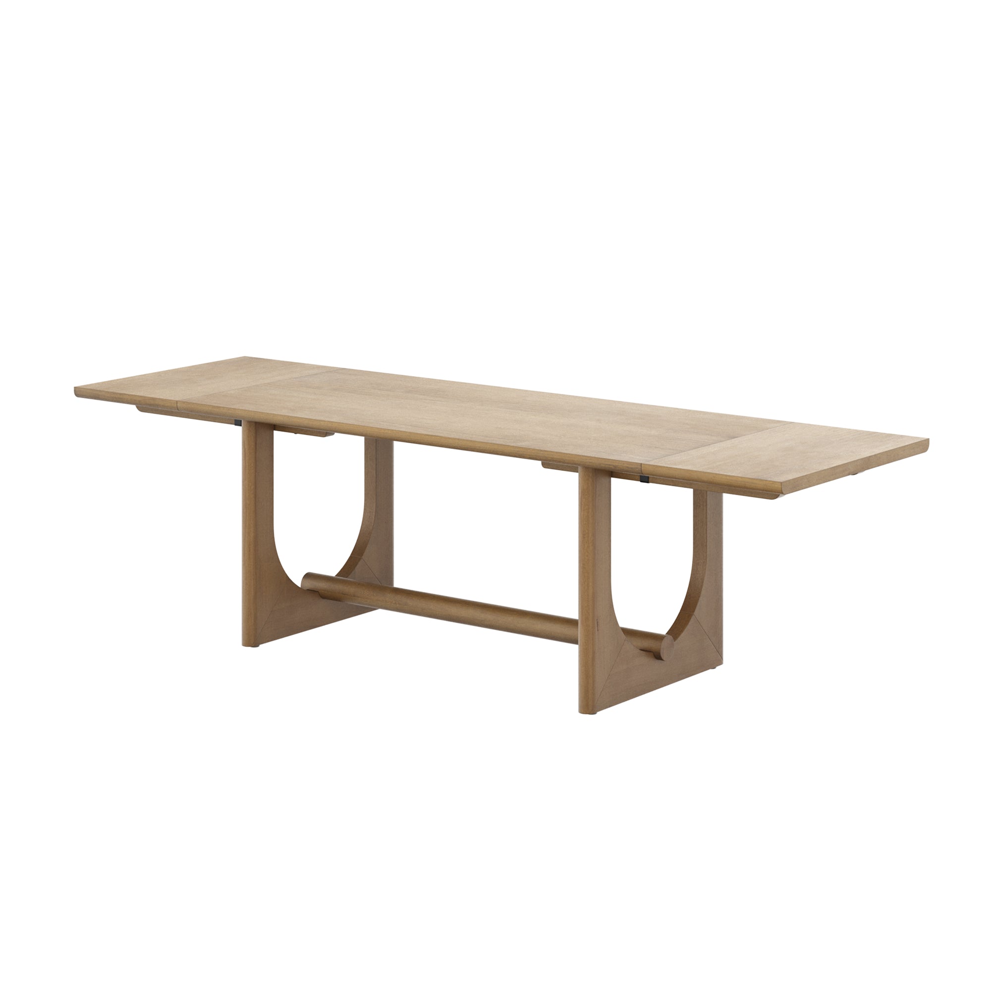 Wood Dining Room Table with Leaf Extension for 8